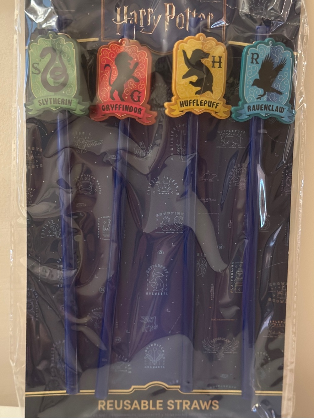NEW! Harry Potter Reusable Straws - Ravenclaw Gryffindor Hufflepuff Slytherin